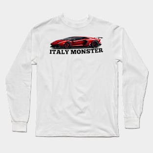 Lamborghini Aventador SVJ victor art Italy monster Long Sleeve T-Shirt